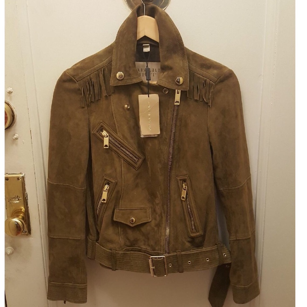 HOSTPICK!!! BURBERRY MOTO  LEATHER JACKET